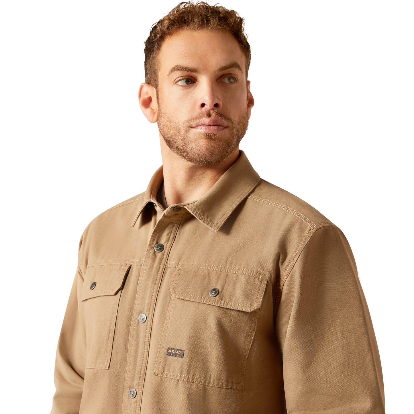 Ariat Men's Rebar Canvas Khaki Shirt Jacket 10052426