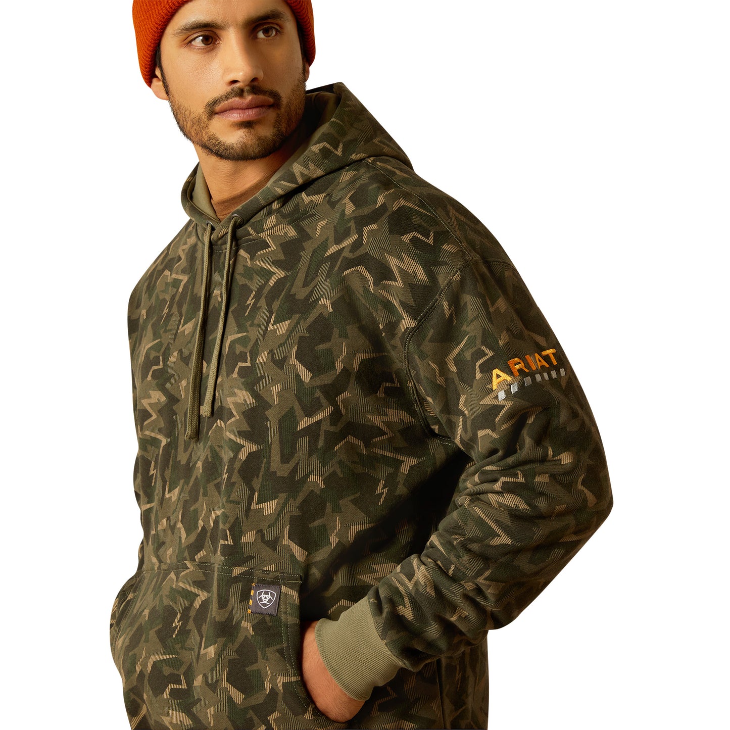 Ariat Men's Rebar Workman Shard Deep Lichen Camo Hoodie 10052502