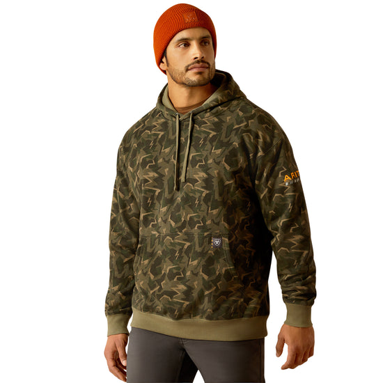 Ariat Men's Rebar Workman Shard Deep Lichen Camo Hoodie 10052502