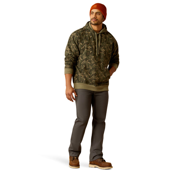 Ariat Men's Rebar Workman Shard Deep Lichen Camo Hoodie 10052502