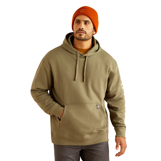 Ariat Men's Rebar Roughneck Deep Lichen Pullover Hoodie 10052721