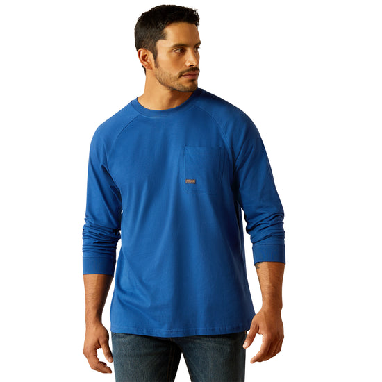 Ariat Men's Rebar Cotton Strong™ Roughneck Glacier Blue Work T-Shirt 10052837