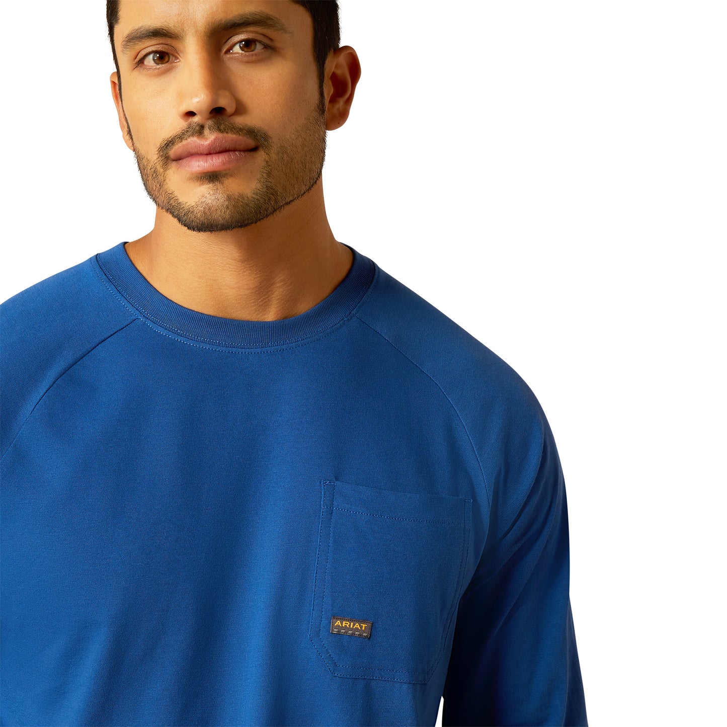 Ariat Men's Rebar Cotton Strong™ Roughneck Glacier Blue Work T-Shirt 10052837