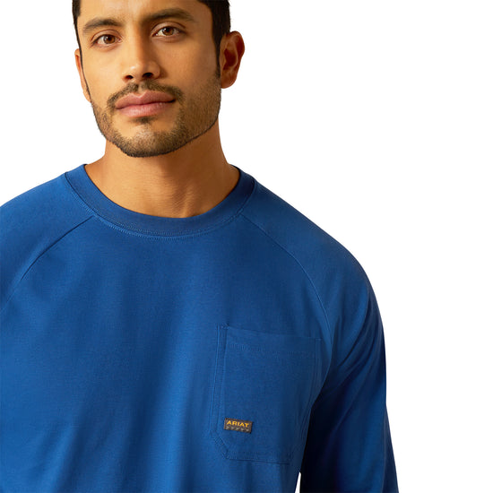 Ariat Men's Rebar Cotton Strong™ Roughneck Glacier Blue Work T-Shirt 10052837