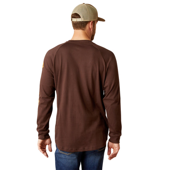 Ariat Men's Rebar Cotton Strong Graphic Coffee Brown Work T-Shirt 10052858