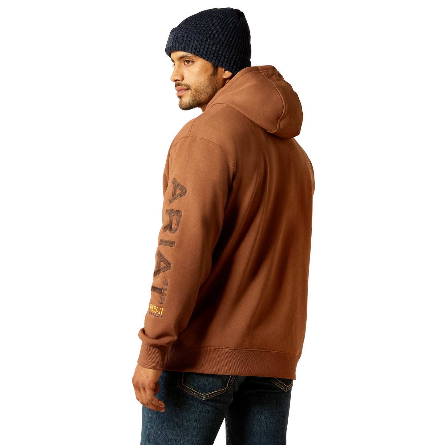 Ariat Men's Rebar Graphic Coffee Brown Work Hoodie 10052863