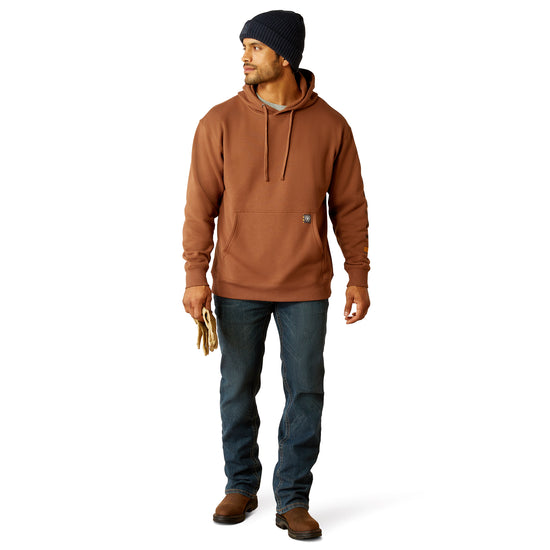 Ariat Men's Rebar Graphic Coffee Brown Work Hoodie 10052863