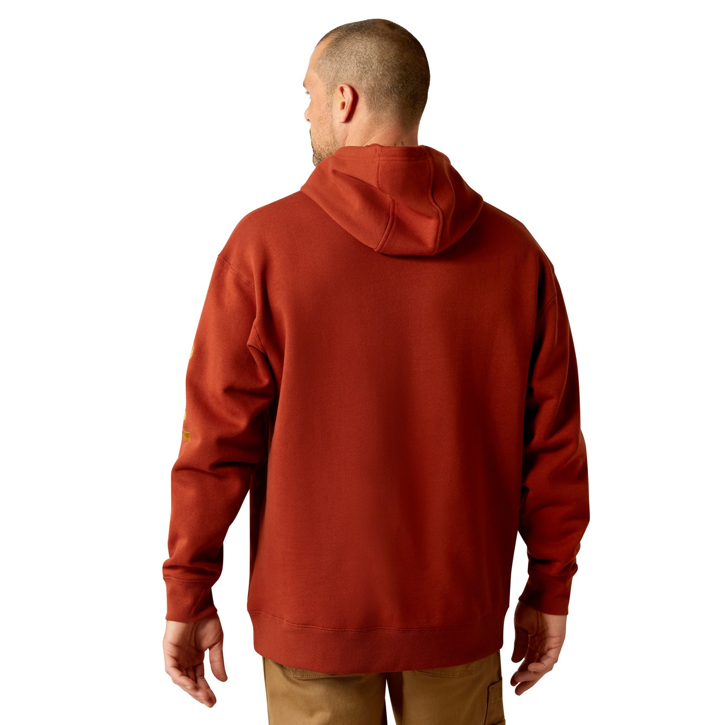 Ariat Men's Rebar Graphic Burnt Henna Orange Work Hoodie 10052865