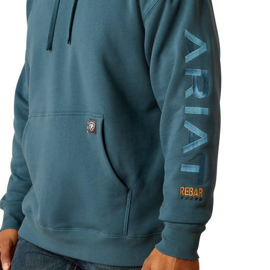 Ariat Men's Rebar Graphic Stargazer Blue Work Hoodie 10052866