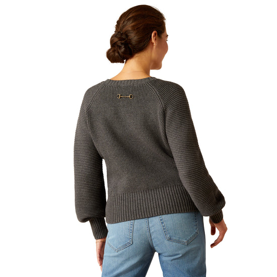 Ariat Ladies Malvern Knitted Charcoal Grey Sweater 10052106