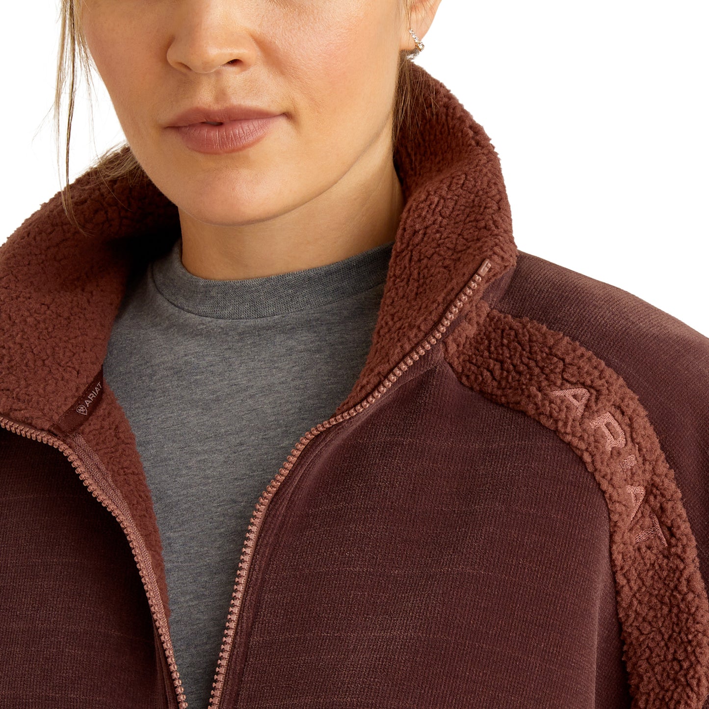 Ariat Ladies Lafayette Marron Full Zip Sweatshirt 10052659