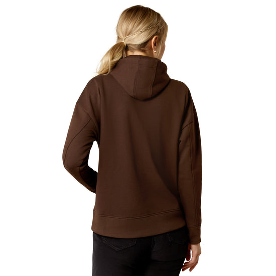 Ariat Ladies Rabere Graphic Dark Brown Hoodie 10052772