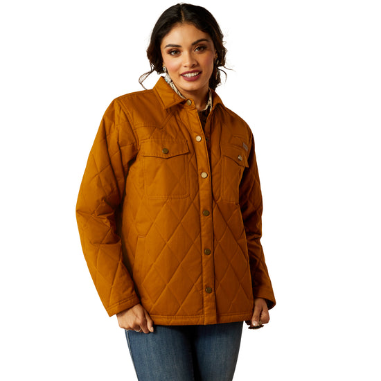 Ariat Ladies Grizzly Quilted Chestnut Horse Barn Jacket 10052400