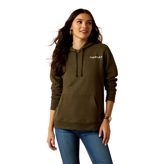 Ariat Ladies Stamp Relic Brown Hoodie 10052411