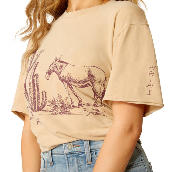 Ariat Ladies Burro Irish Cream Graphic T-Shirt 10052610