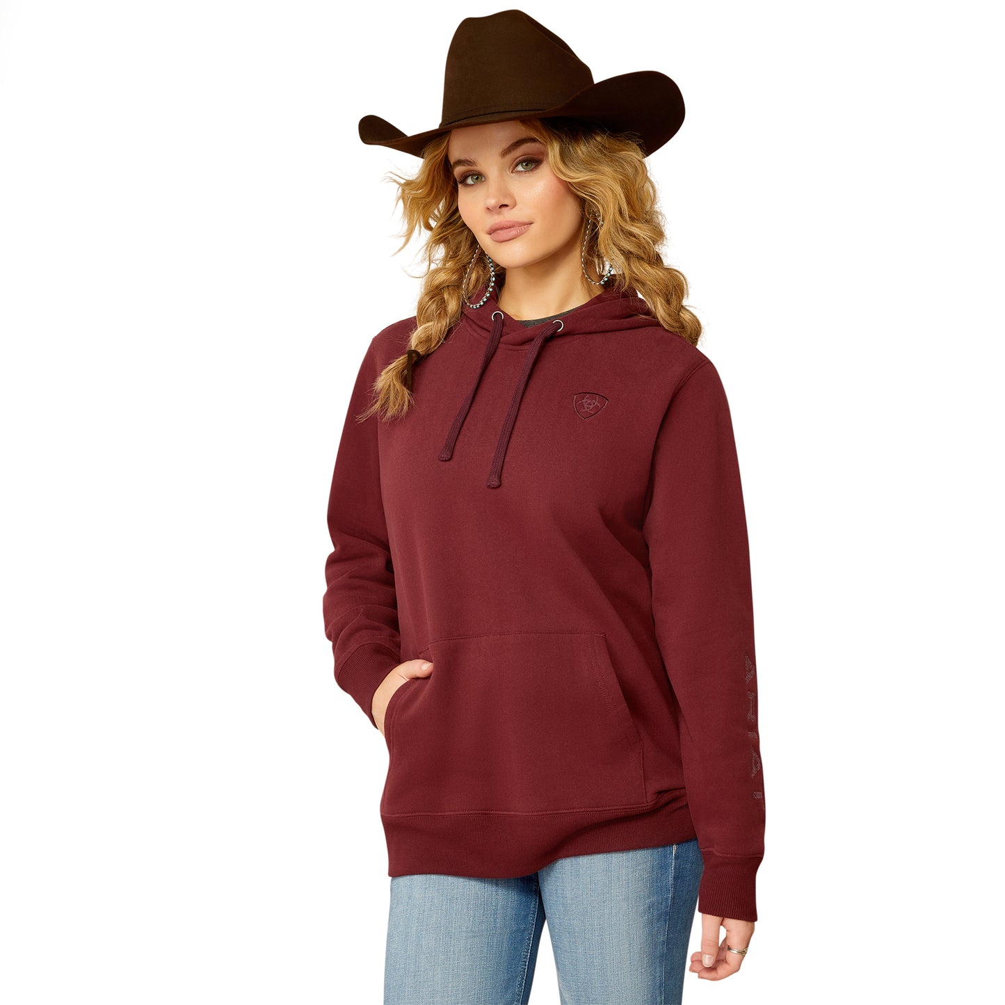 Ariat Ladies Tawny Port Red Logo 2.0 Hoodie 10052683