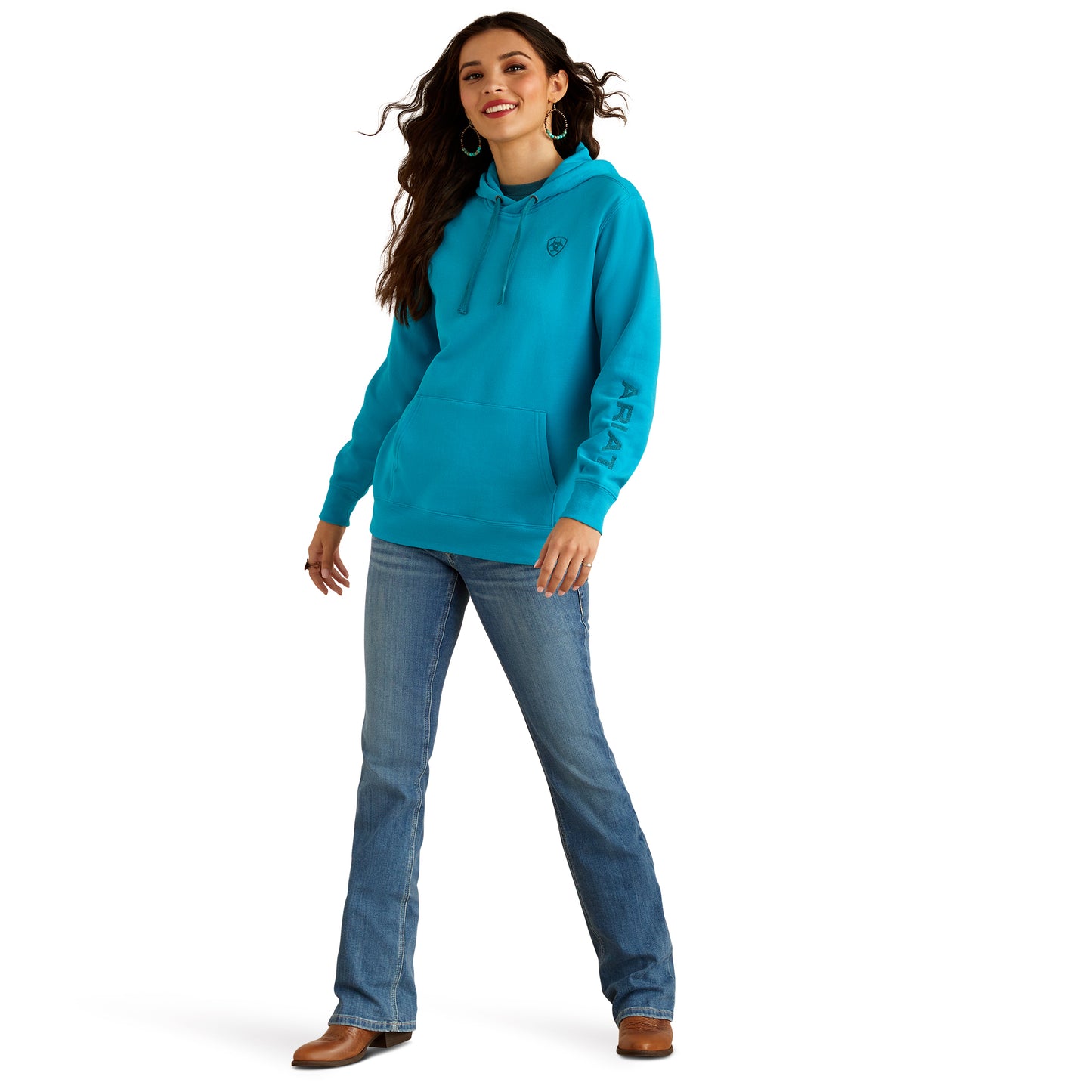 Ariat Ladies Capri Breeze Red Logo 2.0 Hoodie 10052684