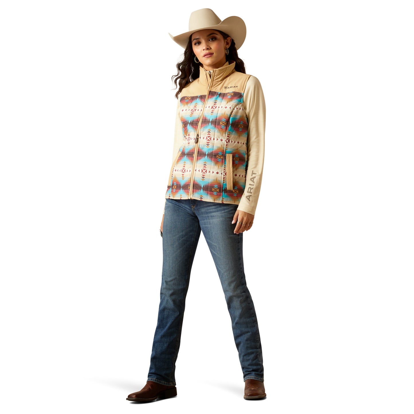 Ariat Ladies REAL Crius Serrano Southwest Print Vest 10052832