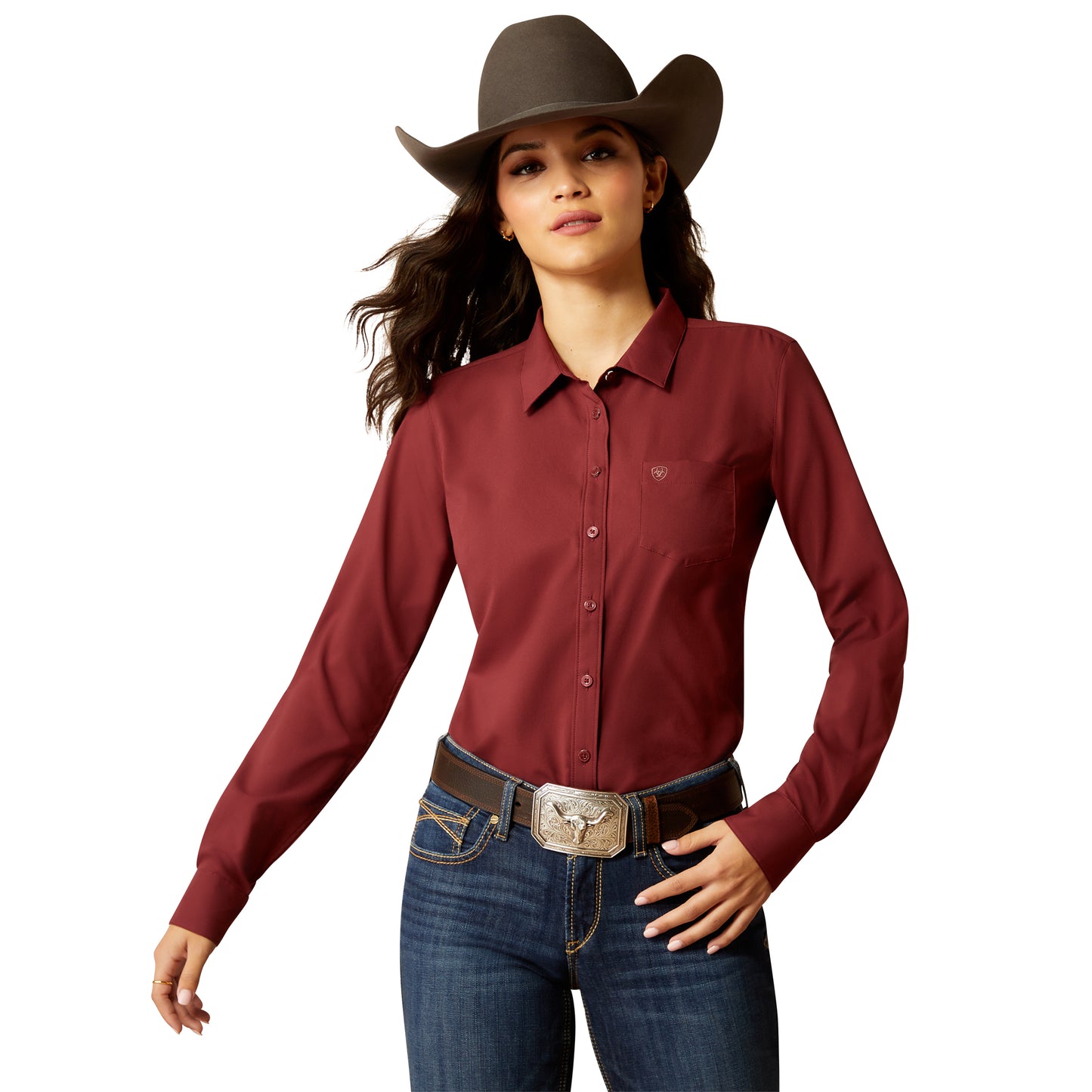 Ariat Ladies Kirby Pro Tawny Port Shirt 10052977