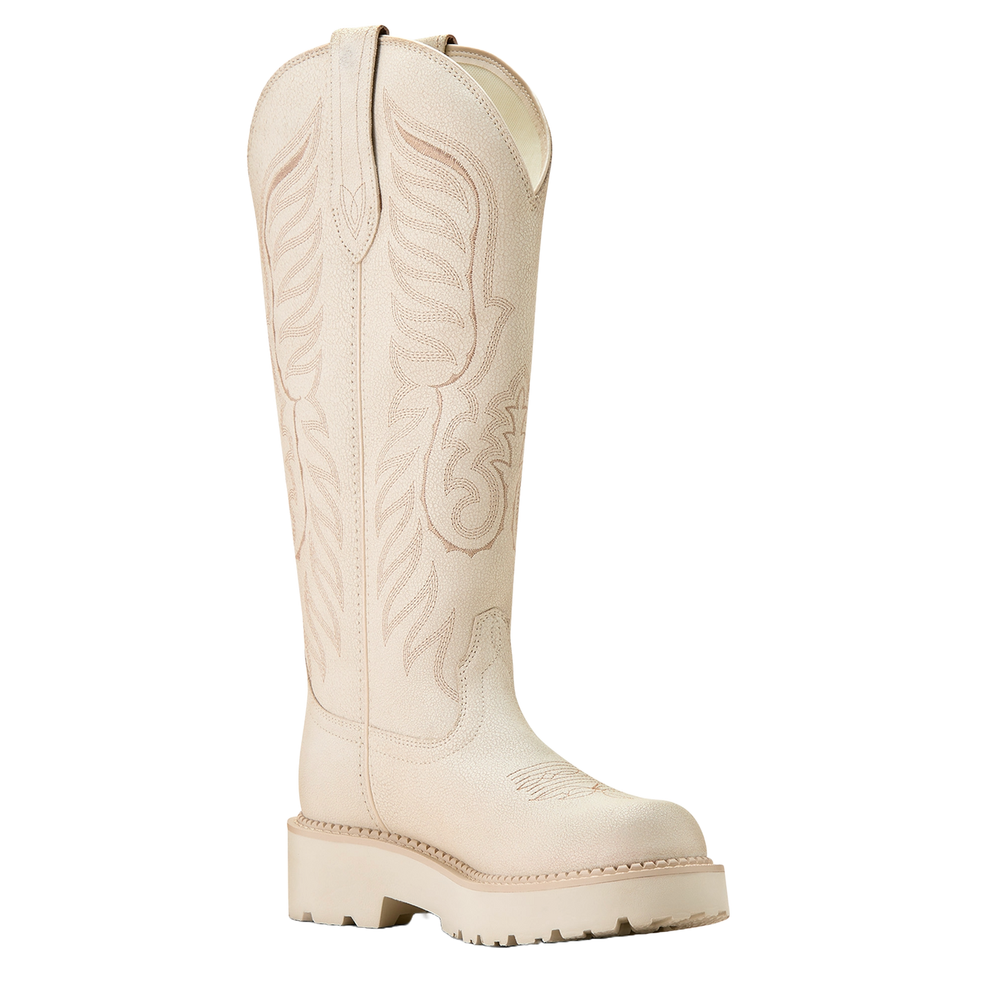 Ariat Ladies Tallbaby Distressed Ivory Western Boot 10053594