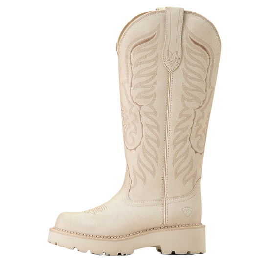 Ariat Ladies Tallbaby Distressed Ivory Western Boot 10053594