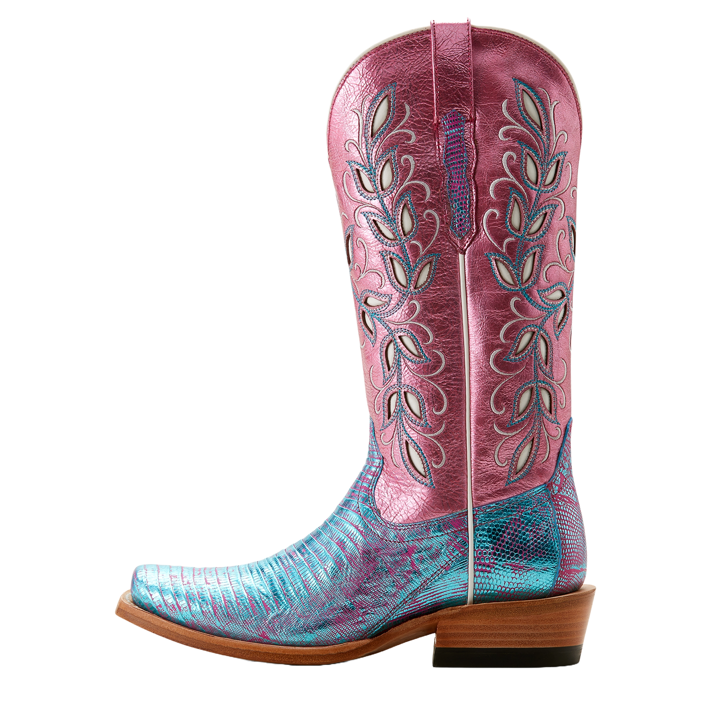 Ariat Ladies Futurity Silk Turquoise Shimmer Lizard Western Boot 10053599