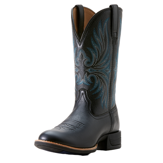 Ariat Ladies Ranahan Embroidered Black Deertan Western Boot 10053600