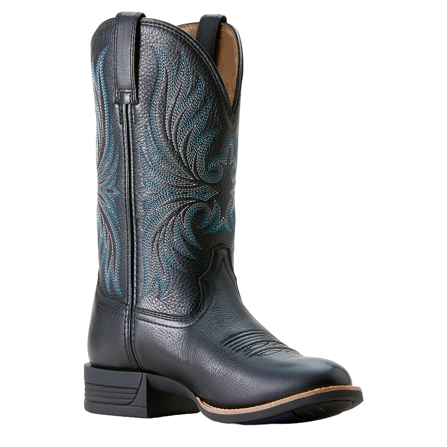 Ariat Ladies Ranahan Embroidered Black Deertan Western Boot 10053600