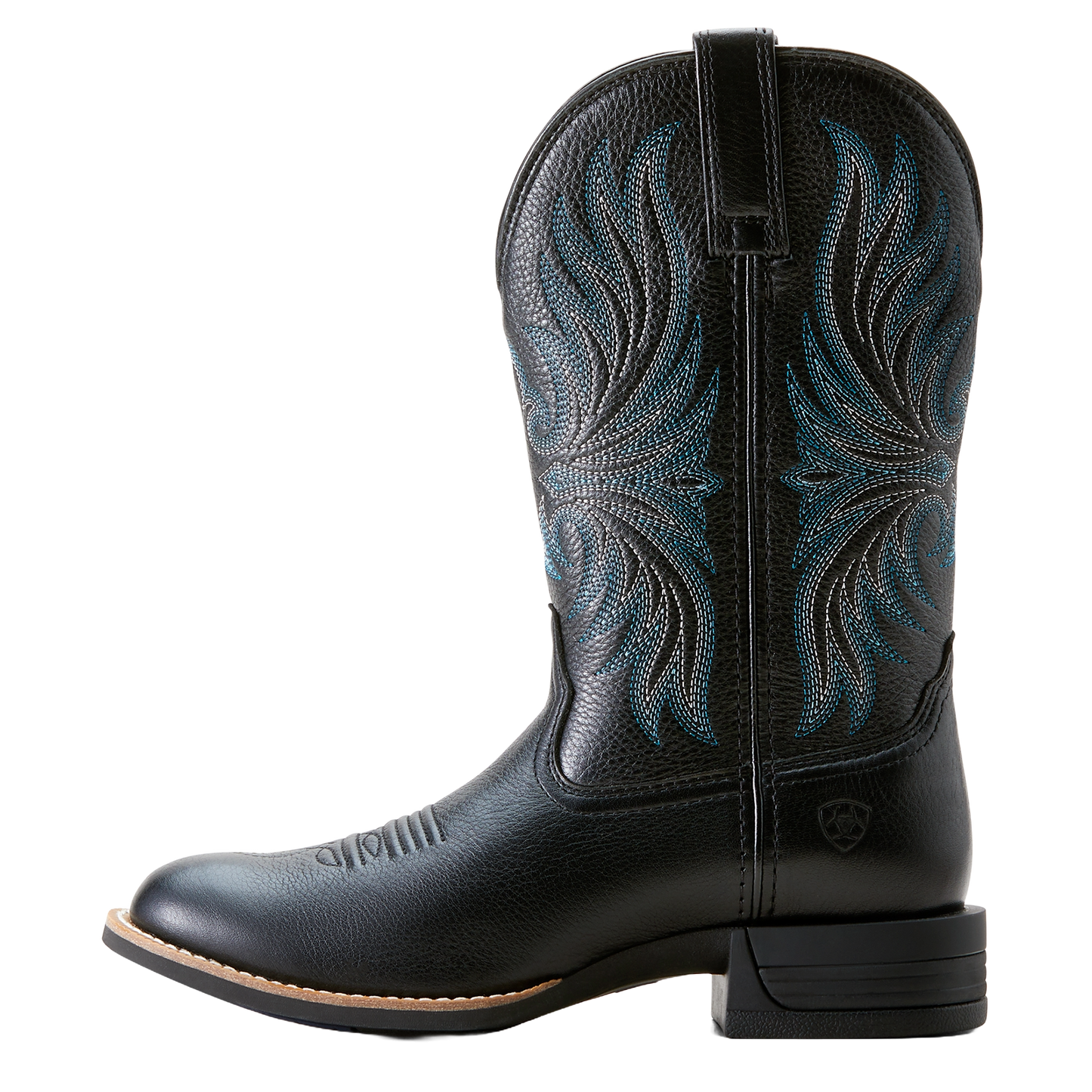 Ariat Ladies Ranahan Embroidered Black Deertan Western Boot 10053600