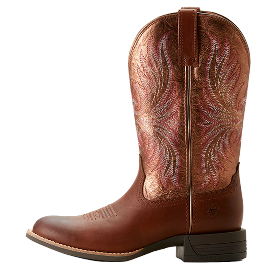 Ariat Ladies Ranahan Embroidered Sienna Saddle Brown Western Boot 10053601