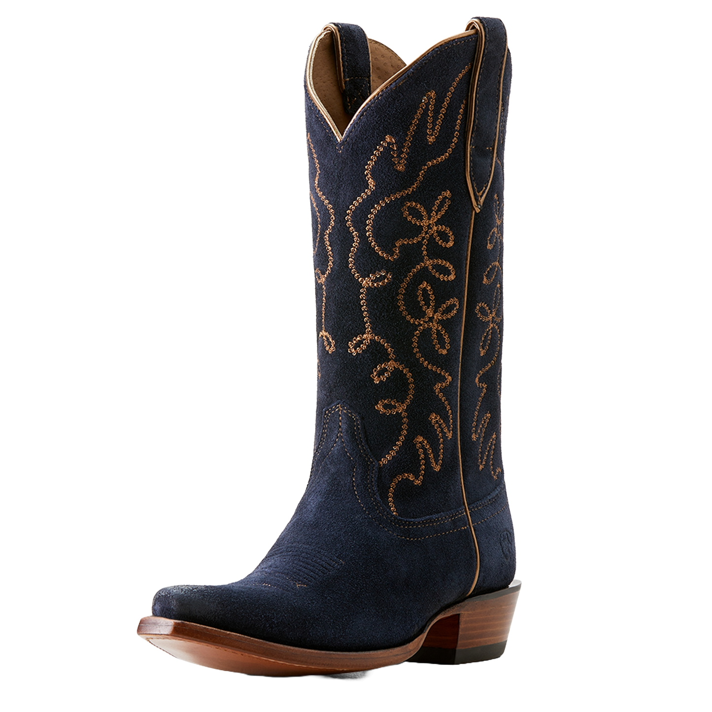 Ariat Ladies Jukebox Polo Blue Suede Western Boot 10053793