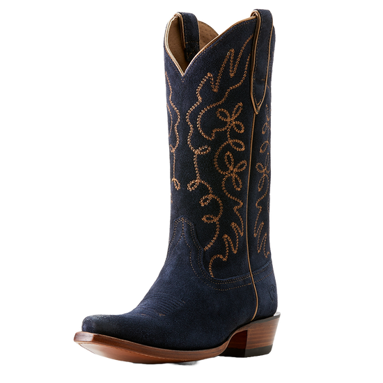 Ariat Ladies Jukebox Polo Blue Suede Western Boot 10053793