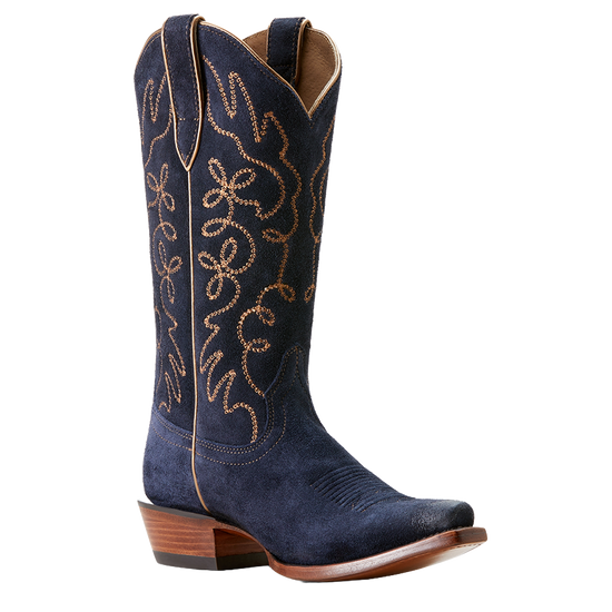 Ariat Ladies Jukebox Polo Blue Suede Western Boot 10053793