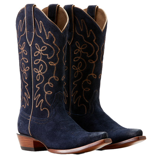 Ariat Ladies Jukebox Polo Blue Suede Western Boot 10053793