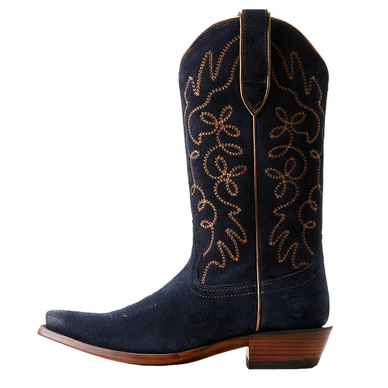 Ariat Ladies Jukebox Polo Blue Suede Western Boot 10053793