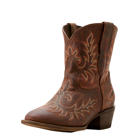 Ariat Ladies Carlin Dark Sierra Brown Western Bootie 10053794