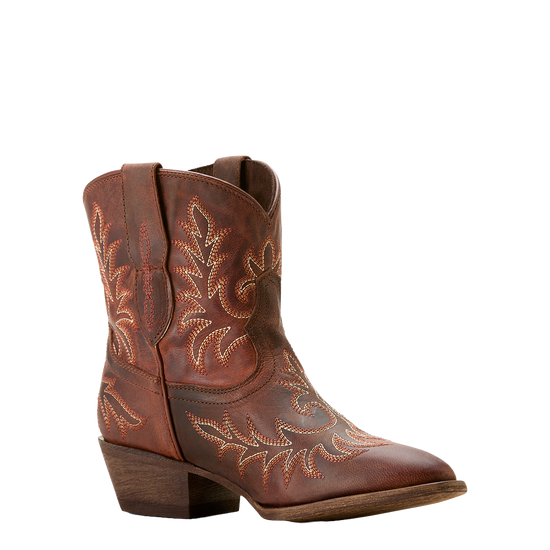 Ariat Ladies Carlin Dark Sierra Brown Western Bootie 10053794