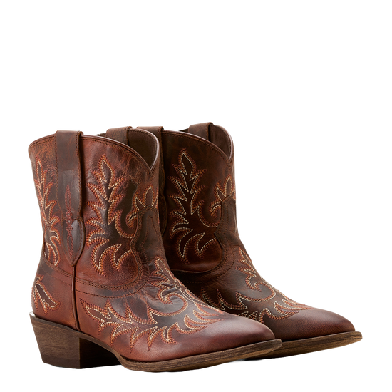 Ariat Ladies Carlin Dark Sierra Brown Western Bootie 10053794