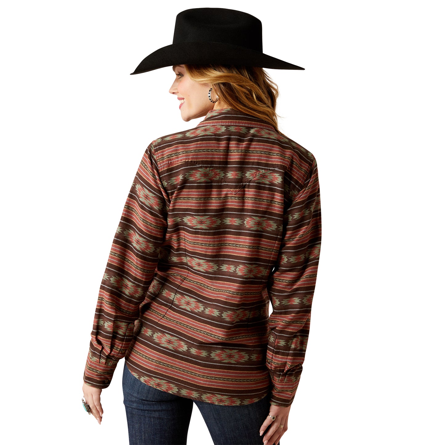 Ariat Ladies Everyday Soft Silt Serape Print Western Snap Shirt 10053884