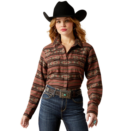 Ariat Ladies Everyday Soft Silt Serape Print Western Snap Shirt 10053884