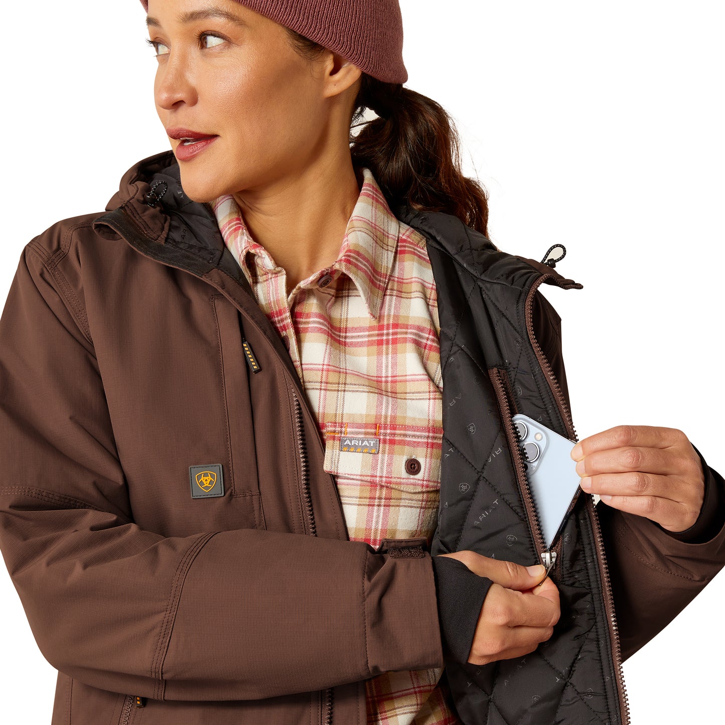 Ariat Ladies Cordura Ripstop Aztec Brown Insulated Jacket 10052432