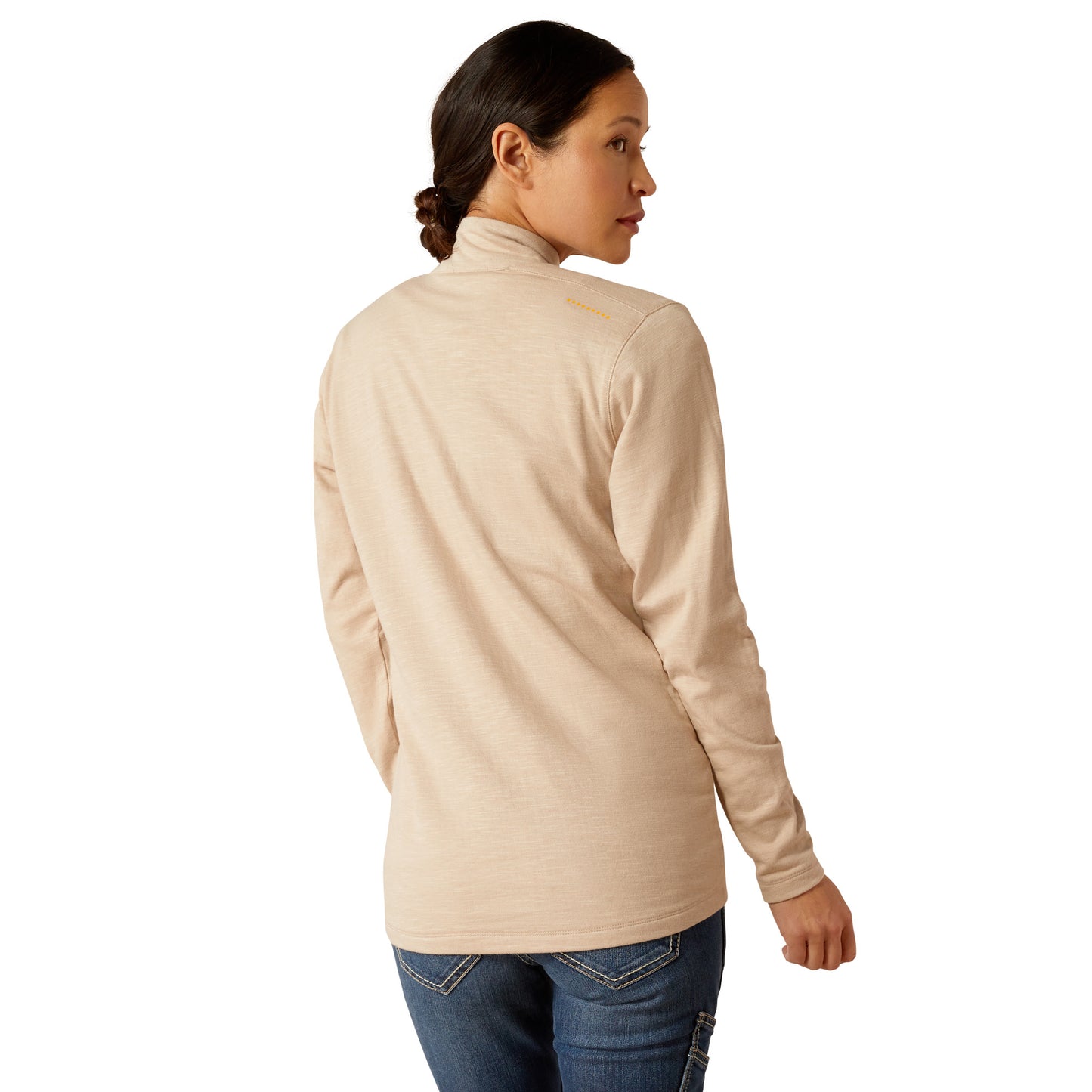 Ariat Ladies Rebar Foundation Oatmeal Heather 1/4 Zip Work Shirt 10052689