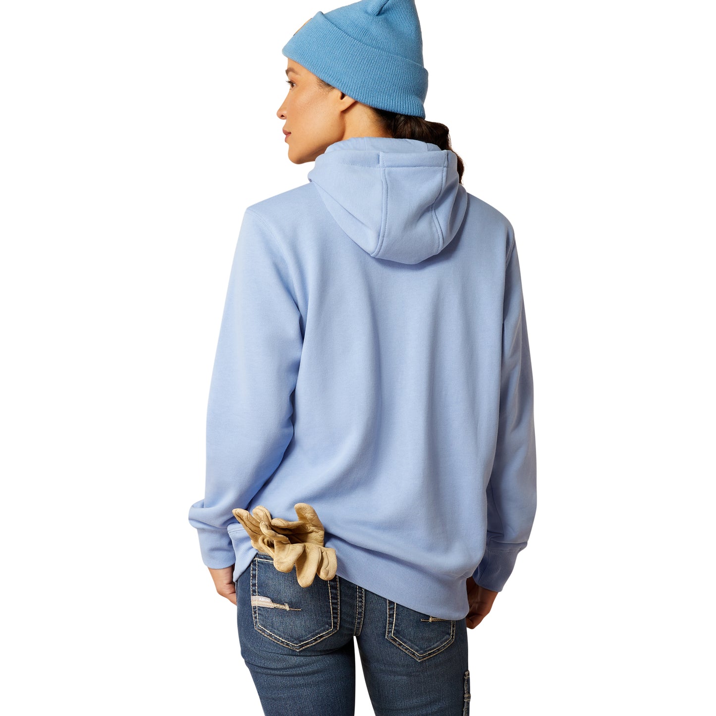 Ariat Ladies Rebar Skill Set Bel Air Blue 1/2 Zip Hoodie 10052848