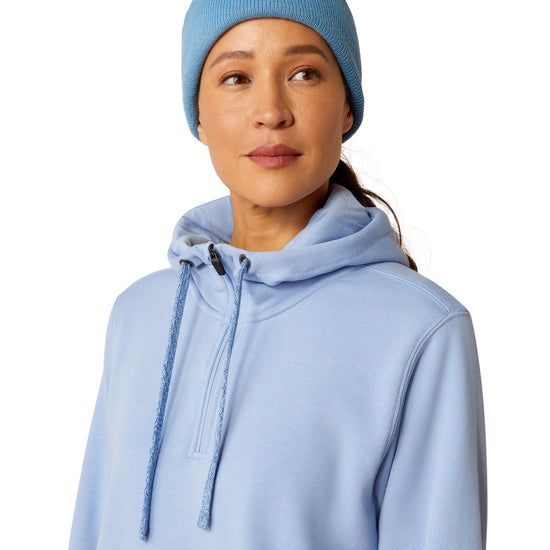 Ariat Ladies Rebar Skill Set Bel Air Blue 1/2 Zip Hoodie 10052848