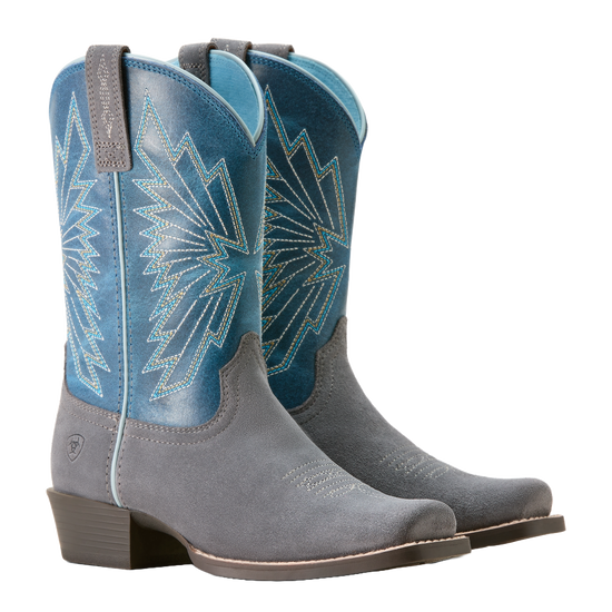 Ariat Children's Decatur Mineral Suede & Downpour Western Boot 10053624