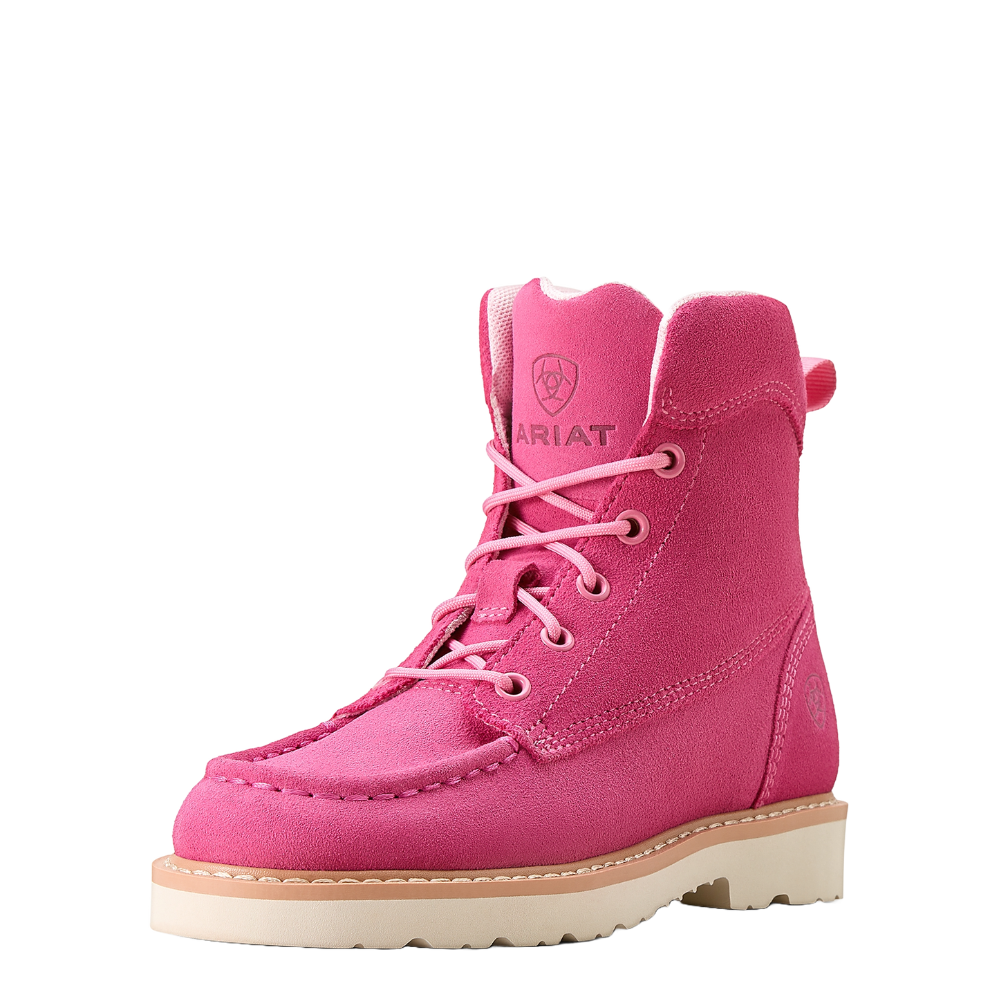 Ariat Youth Girl's Rebar Lift Haute Pink Suede Boot 10053779