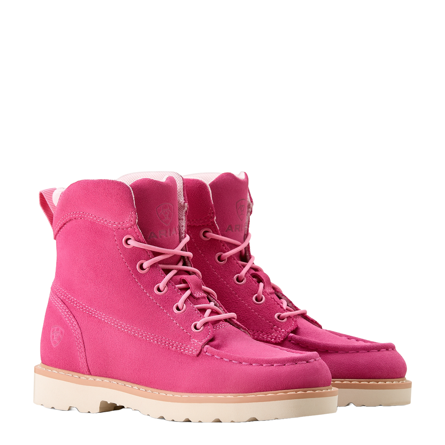 Ariat Youth Girl's Rebar Lift Haute Pink Suede Boot 10053779