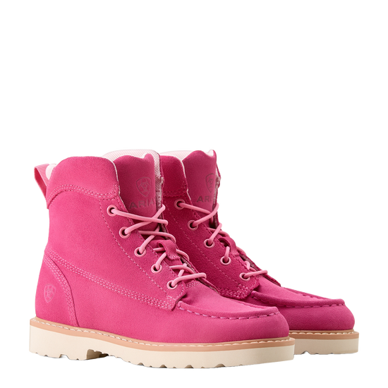 Ariat Youth Girl's Rebar Lift Haute Pink Suede Boot 10053779