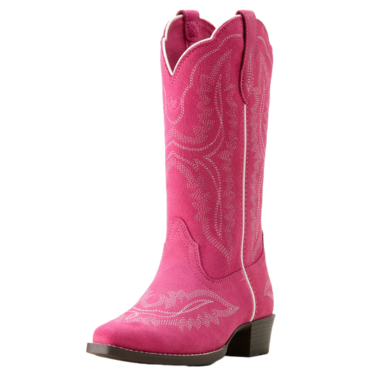 Ariat Youth Girl's Casanova Haute Pink Suede Western Boot 10053780