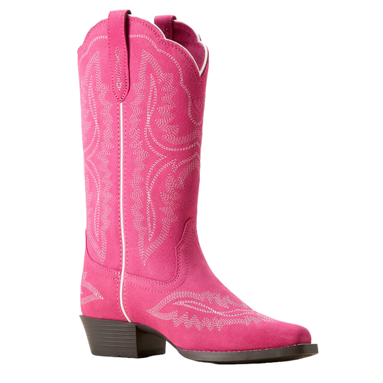 Ariat Youth Girl's Casanova Haute Pink Suede Western Boot 10053780